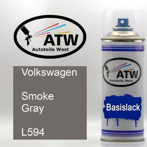 Volkswagen, Smoke Gray, L594: 400ml Sprühdose, von ATW Autoteile West.